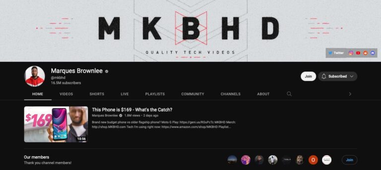 Marques Brownlee MKBHD YouTube Channel