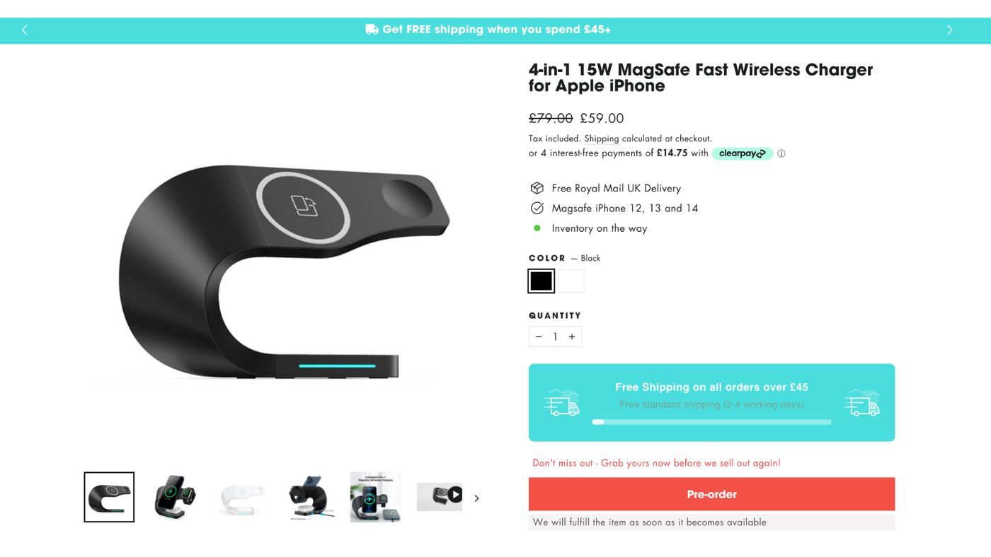 preorder globo product view