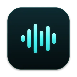 Habla app icon: a teal sound wave on a dark rounded square
